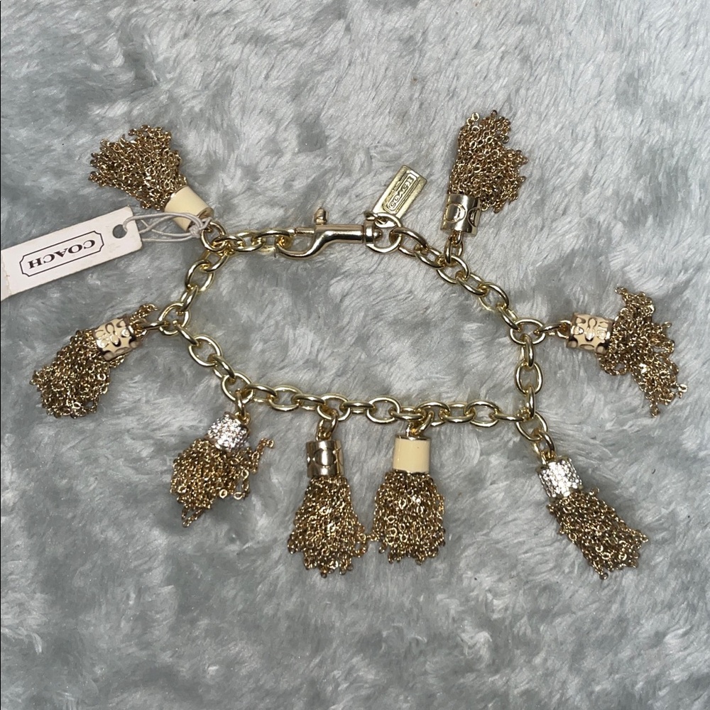 NWT Coach Tassel Charm Bracelet - Picture 5 of 8